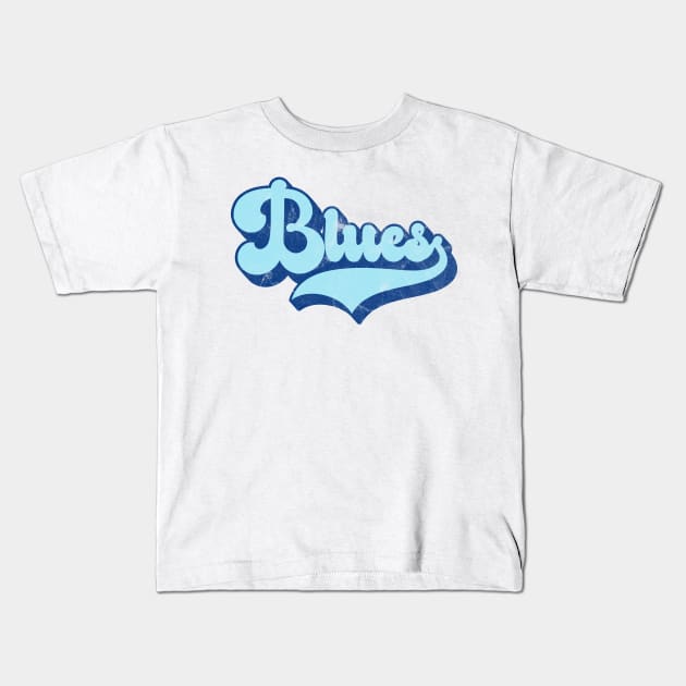 BLUES (Light Text) Kids T-Shirt by RCDBerlin